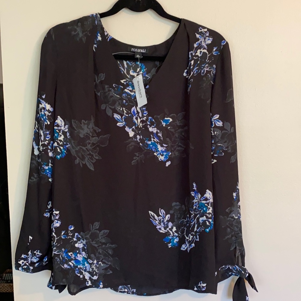 Black and blue blouse